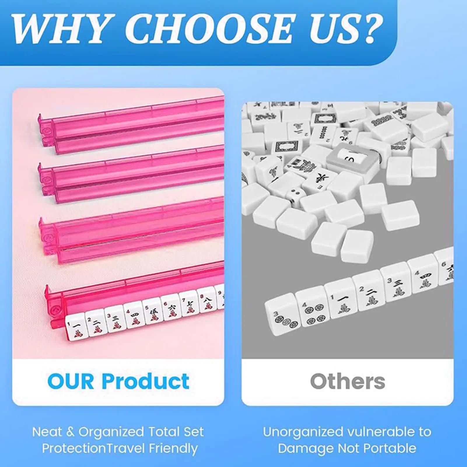 Mahjong Pushers And Racks 4 Pieces Board Game Supplies Acrylic Mahjong Tile Holder For Women Family Beginner Youth Child Bar
