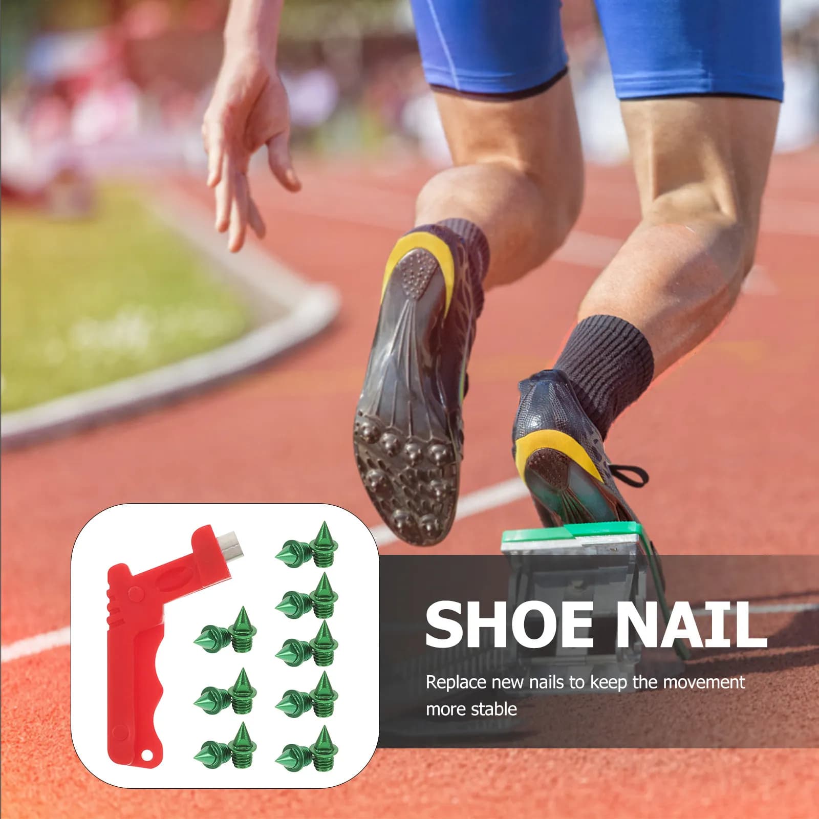 Set di Punte in Lega di Alluminio Premium per Scarpe da Corsa, Leggere e Sicure per Sprint, Ostacoli e Atletica