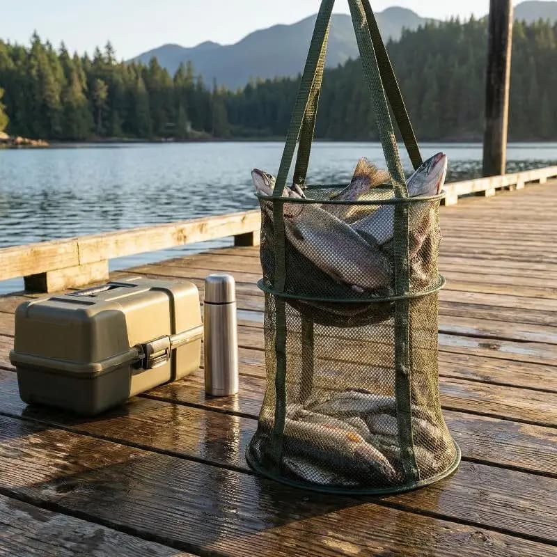 Shrimp Fish Trap Foldable Collapsible Fishing Net Large Capacity Portable for Carp Eel in River Lake Scenarios
