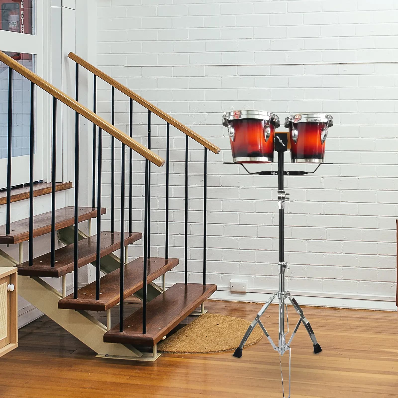 Supporto per Accessori da Batteria, Supporto per Bongos, Vassoio Porta Accessori per Drum Pad