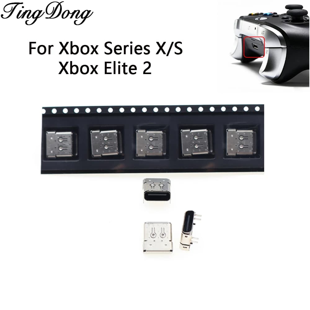 2/5/10 pezzi di ricambio porta di ricarica USB Type-C per controller di gioco XBOX Series X/S /Xbox One Elite 2, compatibili con XSS XSX