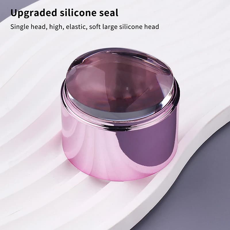 French Nail Art Stamper With A Nail Scraper Silicone Clear Head Nail Mold Stamping Template For DIY Manicure