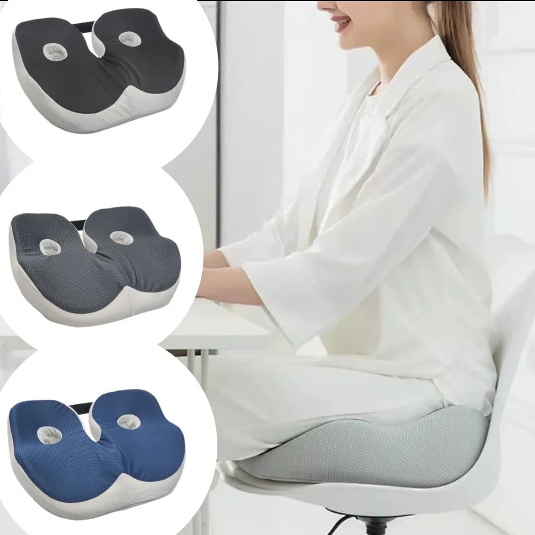Cuscino Ergonomico Portatile per Sedia da Ufficio e Auto - Sollievo dal Dolore, Anti-Dolore ai Glutei, Cuscino Decompressivo per Emorroidi