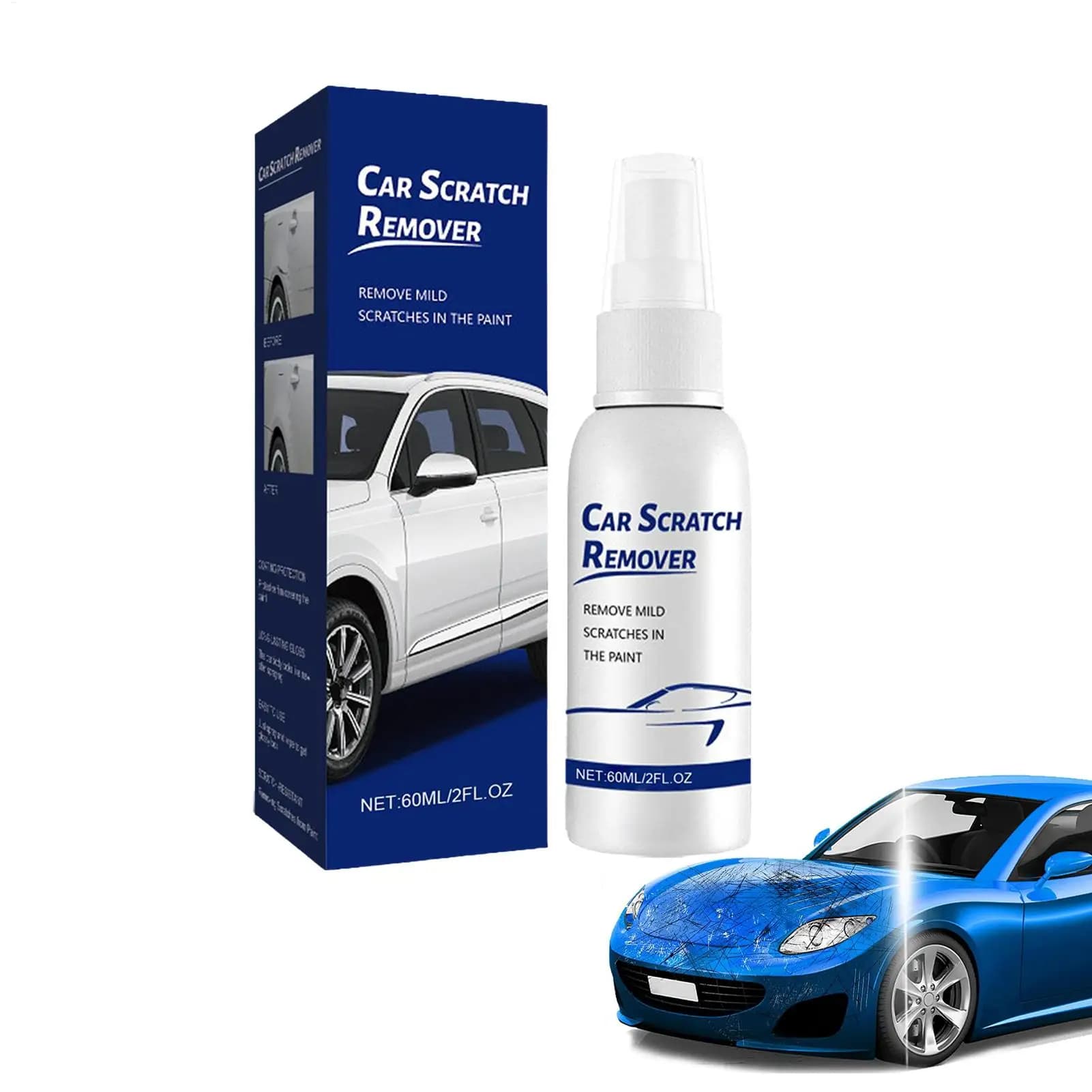 Spray per riparazione graffi vernice per auto - Lucidatura e rimozione graffi ad alta protezione da 60 ml per veicoli automobilistici, camion, motocicli