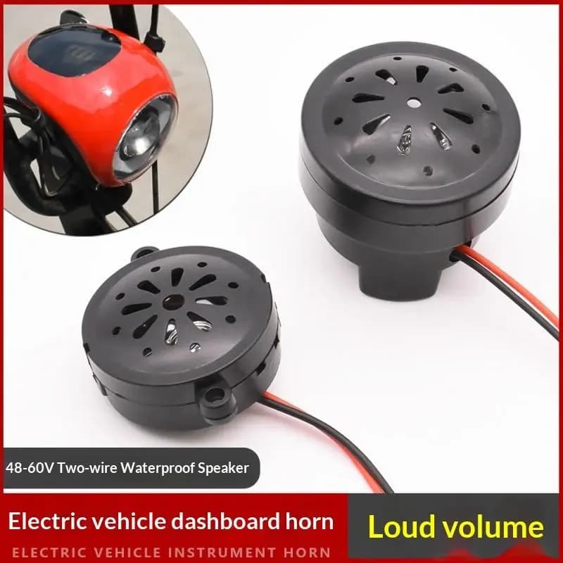 Lamp Horn 48V60V 2-wire E-bike Instrument Horn Lamp Head Horn Power Display Instrument Horn