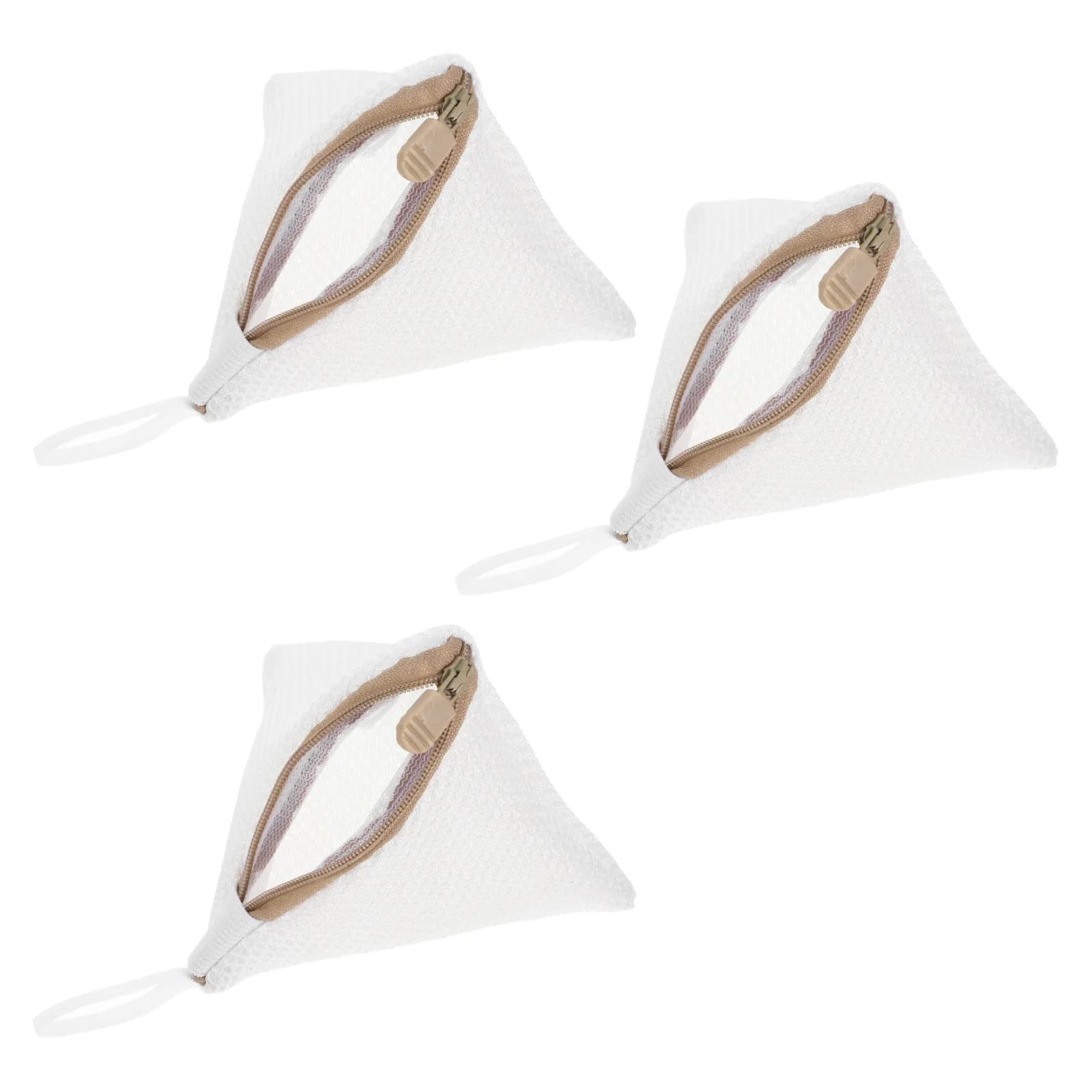 3Pcs Small Laundry Net Bag Thickened Mesh Wash Pouch for Washing Machine Bra Lingerie Underwear Travel Space-Saving Tangle-Free