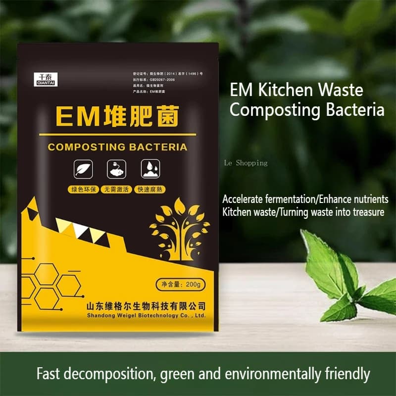 200 g/borsa EM Cucina Rifiuti Compostaggio Batteri Cucina Domestica Rifiuti Compost Bin Spazzatura Composto Fertilizzante Organico Fermentato