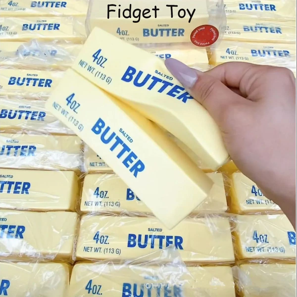 Antistress Bastone di burro Agitarsi Giocattoli Squishy Bastone di formaggio elastico Divertente Decompressione Giochi antistress Giocattolo per adulti Bambini
