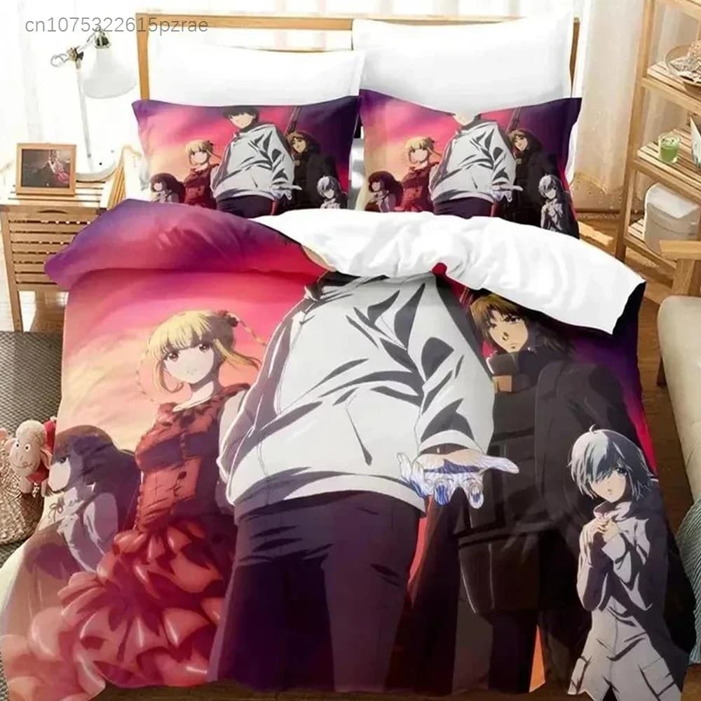 3D Anime Darwin's Game Bedding Set Duvet Cover Bed Set Quilt Cover Pillowcase Comforter King Queen Size Boys Adult Bedding Set