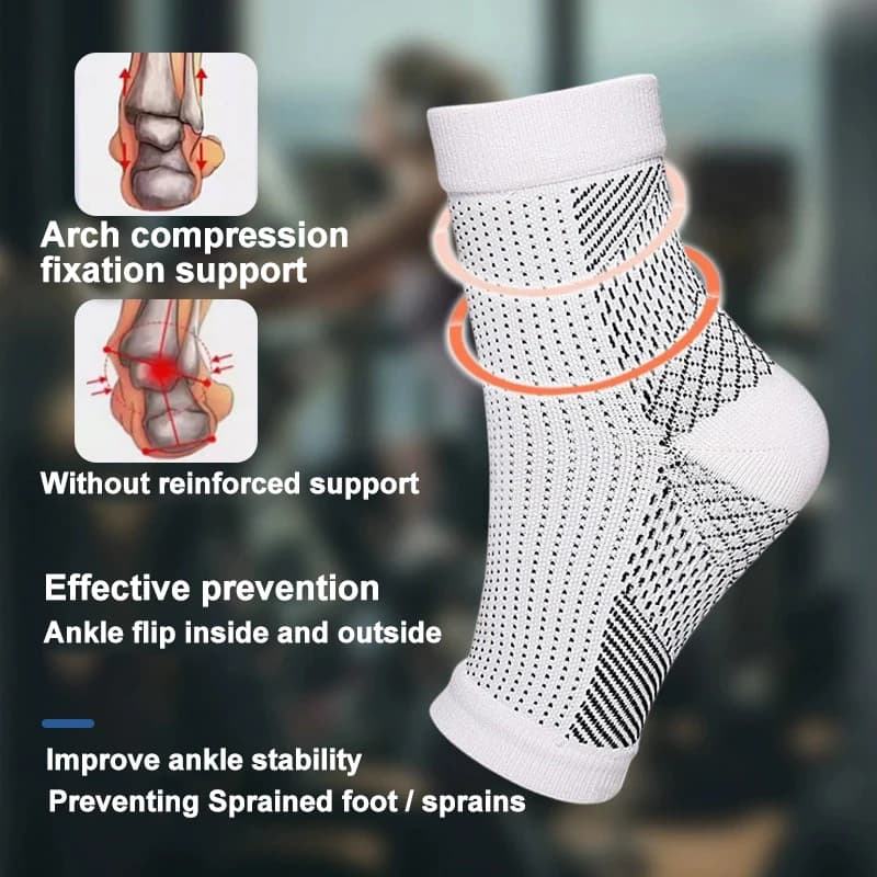 1/3 paia di calzini sportivi alla moda che assorbono il sudore, traspiranti, per alleviare l'articolazione della caviglia, calzini a pressione unisex