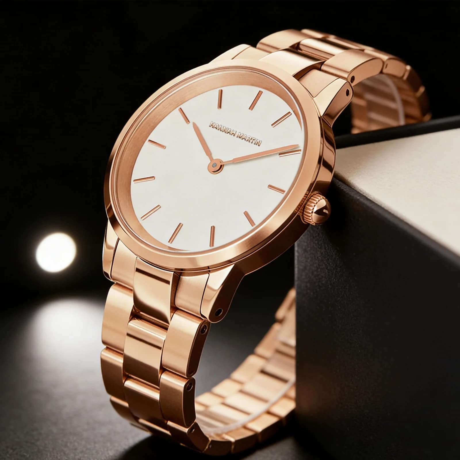 Orologio da donna in acciaio inossidabile oro rosa, movimento giapponese al quarzo, 33 mm, orologio alla moda, casual, per coppia, gioielli, reloj mujer