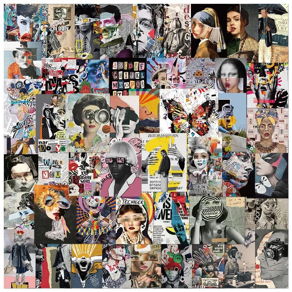 10/50 pezzi moda pop art collage creativo poster adesivi cool rivista cover decalcomanie bagagli fai da te notebook telefono adesivo portatile