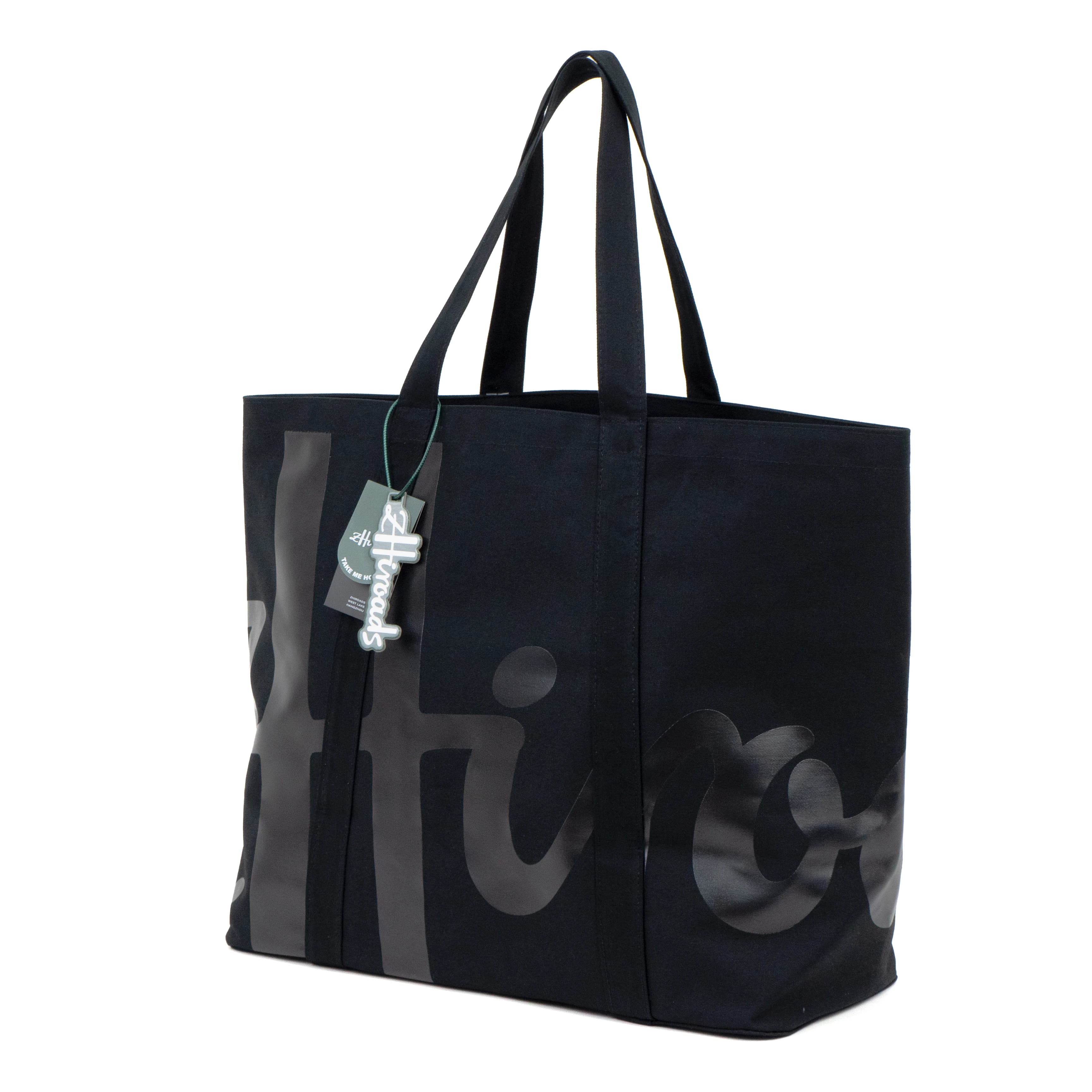 Trendy Brand Women's Cotton Logo Tote Bag Durable Reusable Small Canvas Grocery Shopping Bag for Ladies And Girls