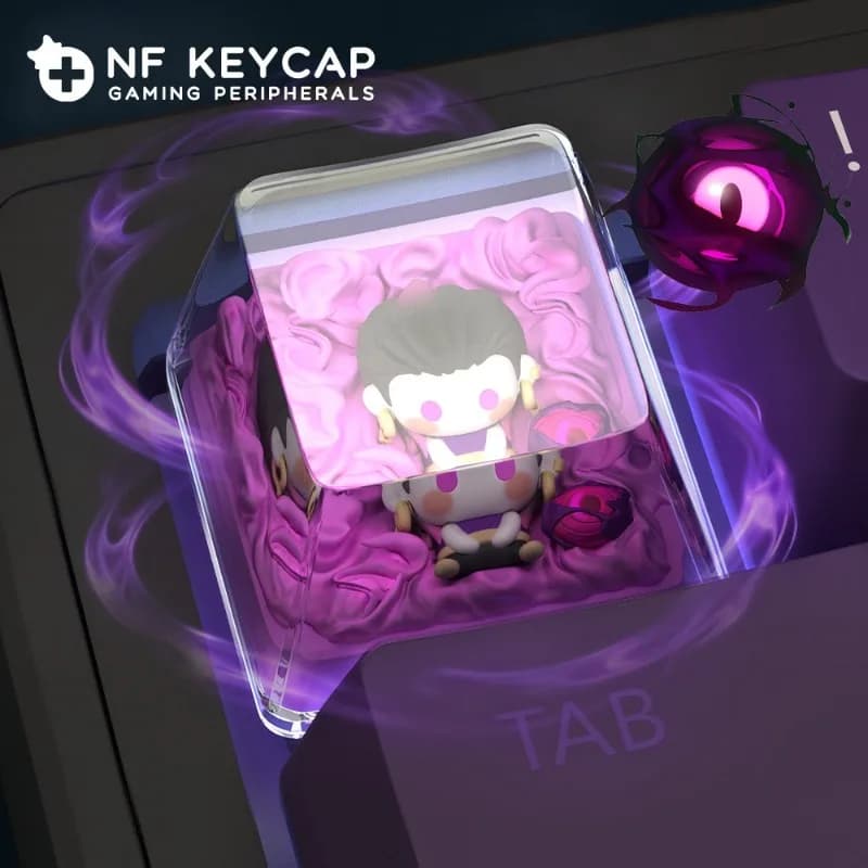 Keycaps Creativi per Gaming, Keycaps Artigianali in Resina 3D, Keycaps Personalizzati Originali Fatti a Mano per Accessori Tastiera Meccanica, Regalo Fai-da-Te