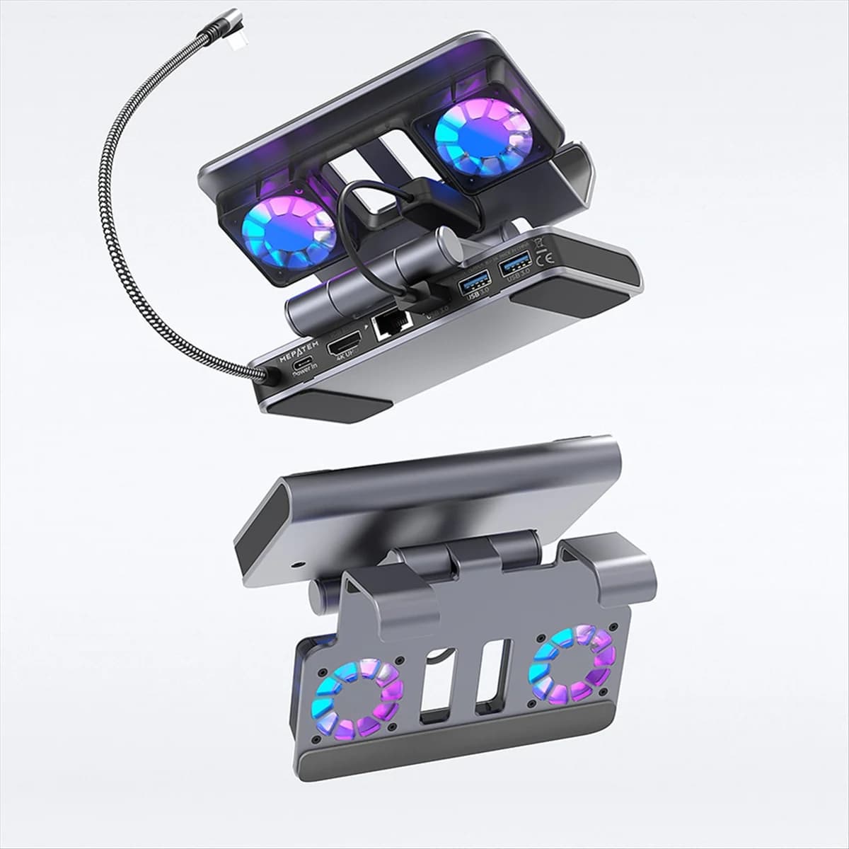 Docking station per ventole Y34A 6 in 1 per / Ally X/Legion Go/ Claw Dock con supporto regolabile con 4k