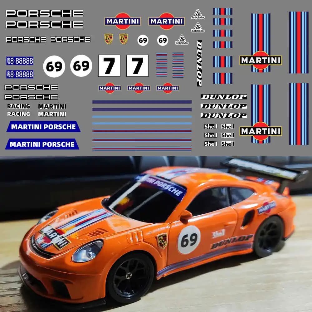 Adesivi per auto RC Drift 1/43 Mini adesivi decorativi per auto telecomandati 4303 4304 Adesivi speciali per modello di auto da corsa
