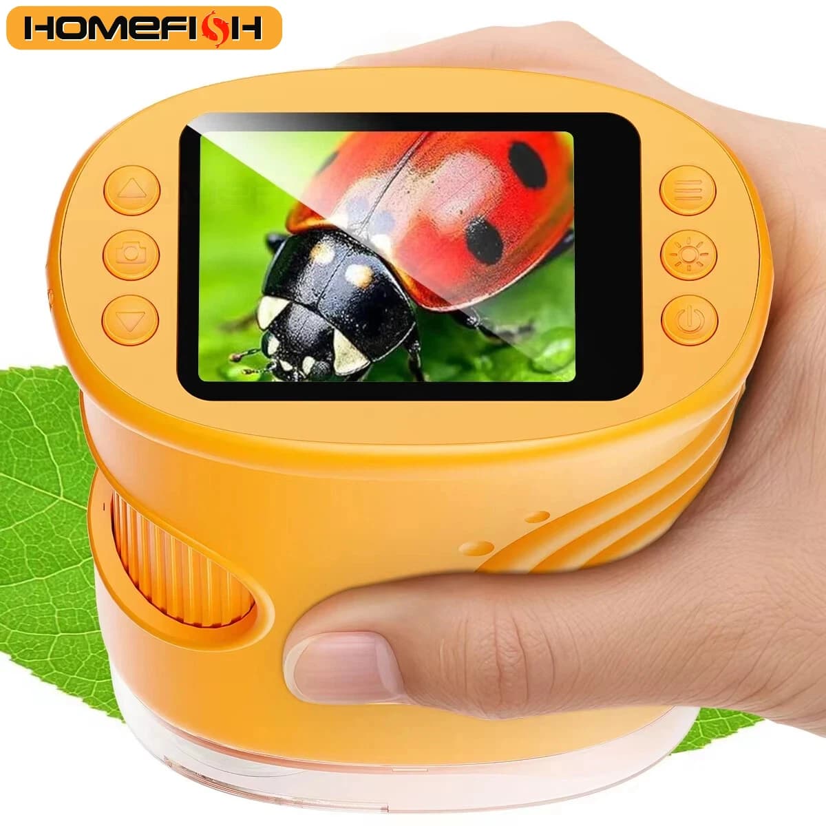 1000X Portable Microscope for Kids Mini Rechargeable Pocket Digital Microscopes with 2.0 Inch Screen Gift Portable Edu Children Students