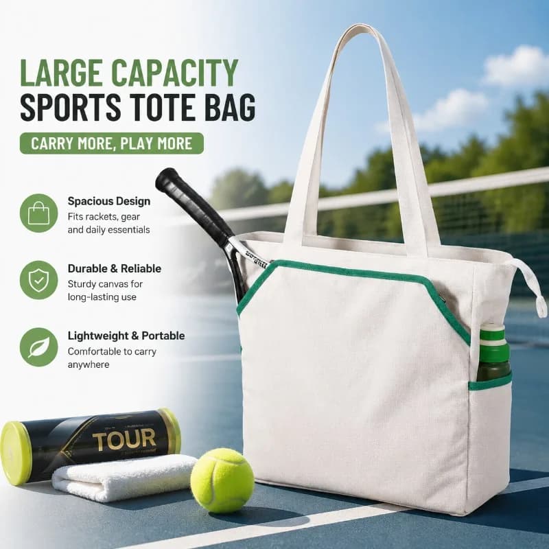 Large‑capacity Tennis Tote Bag Portable Sports Hand‑held Carry‑pack Racket‑storage Backpack Compatible for Badminton