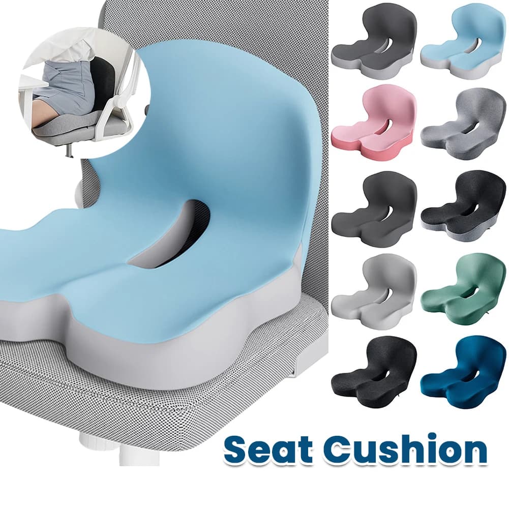 Cuscino del sedile integrato a forma di L in memory foam con supporto lombare Cuscino per sedia da ufficio per sedia da gioco da scrivania per camion per auto