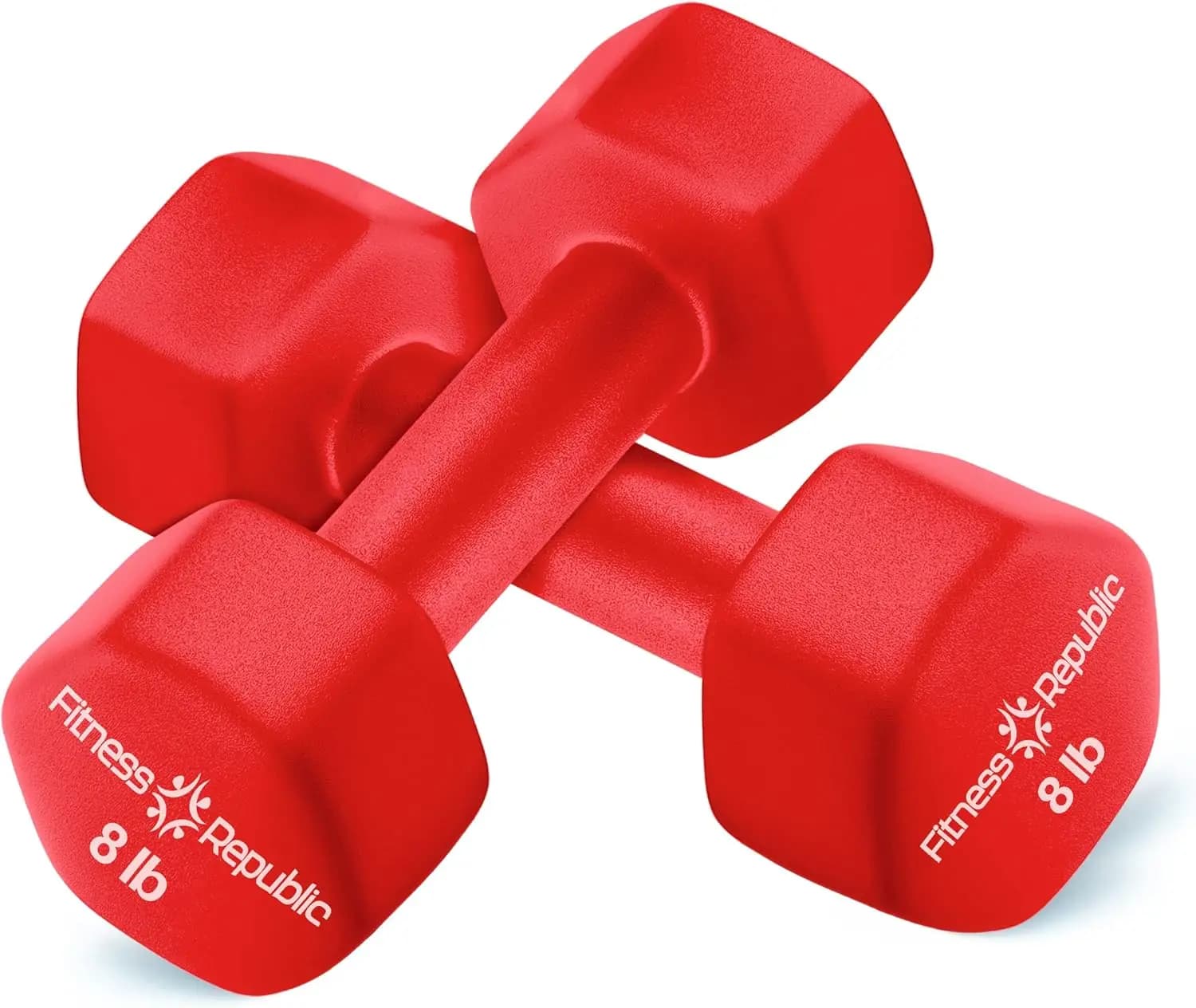 Set of 2 non-slip hexagonal handlebars, free weights for muscle toning and strength development - Portable weights for home gym