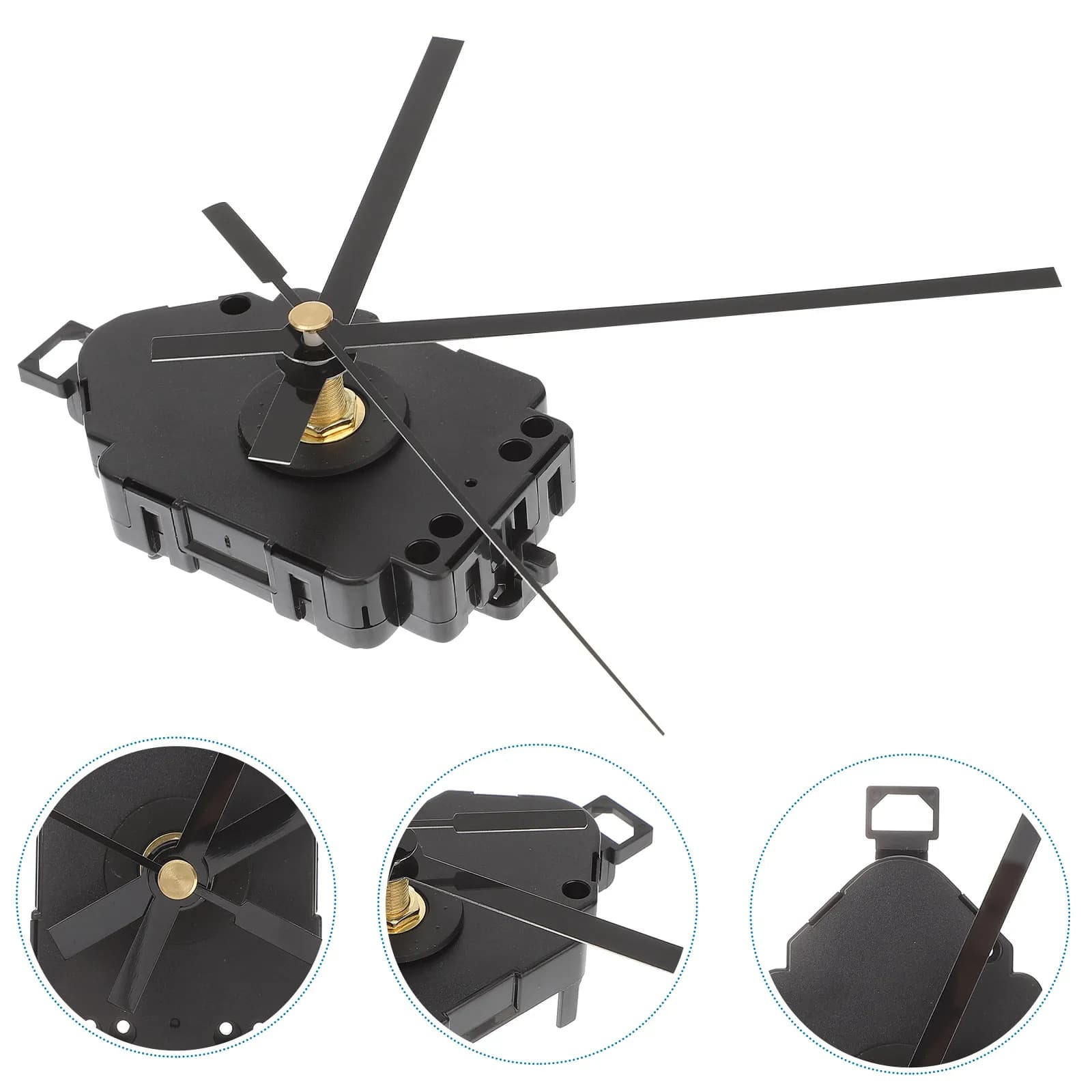 Set of Parts for Movement Watch, Premium Repair Kit for Wall Clock Fai-da-Te, Silent Mechanism and Spare Hands