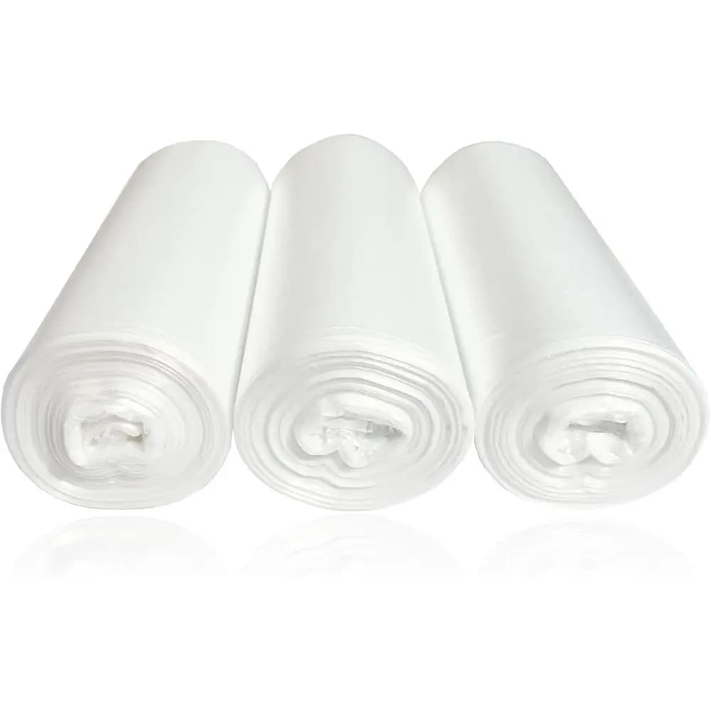 Clear 75-Count Small 5-6 Gallon Trash Bags for Wastebaskets