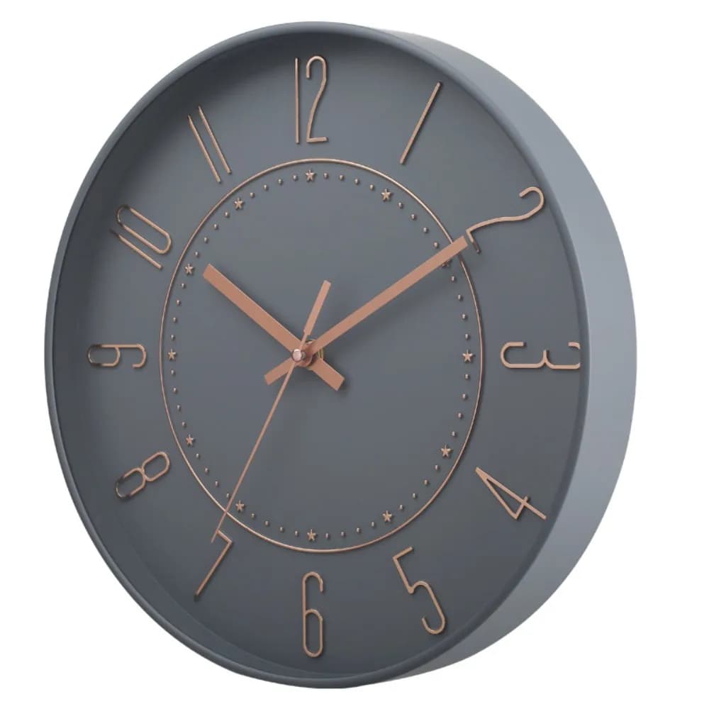 Orologio da parete moderno in plastica Orologio da parete decorativo elegante Orologio rotondo in scala silenziosa Decorazioni per la casa