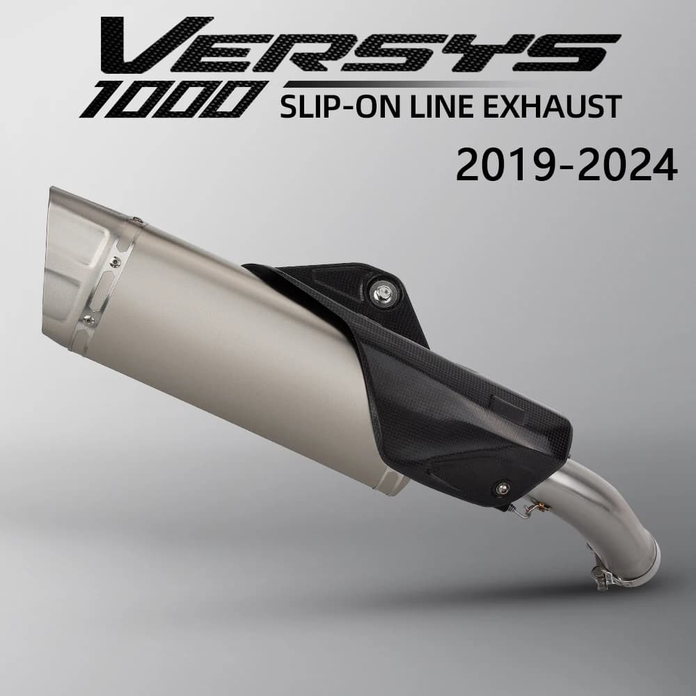 Di scarico moto Per Kawasaki VERSYS 1000 Versys1000 2019-2024 Slip on Racing Line Modifica Tubo marmitta con copertura in carbonio inossidabile