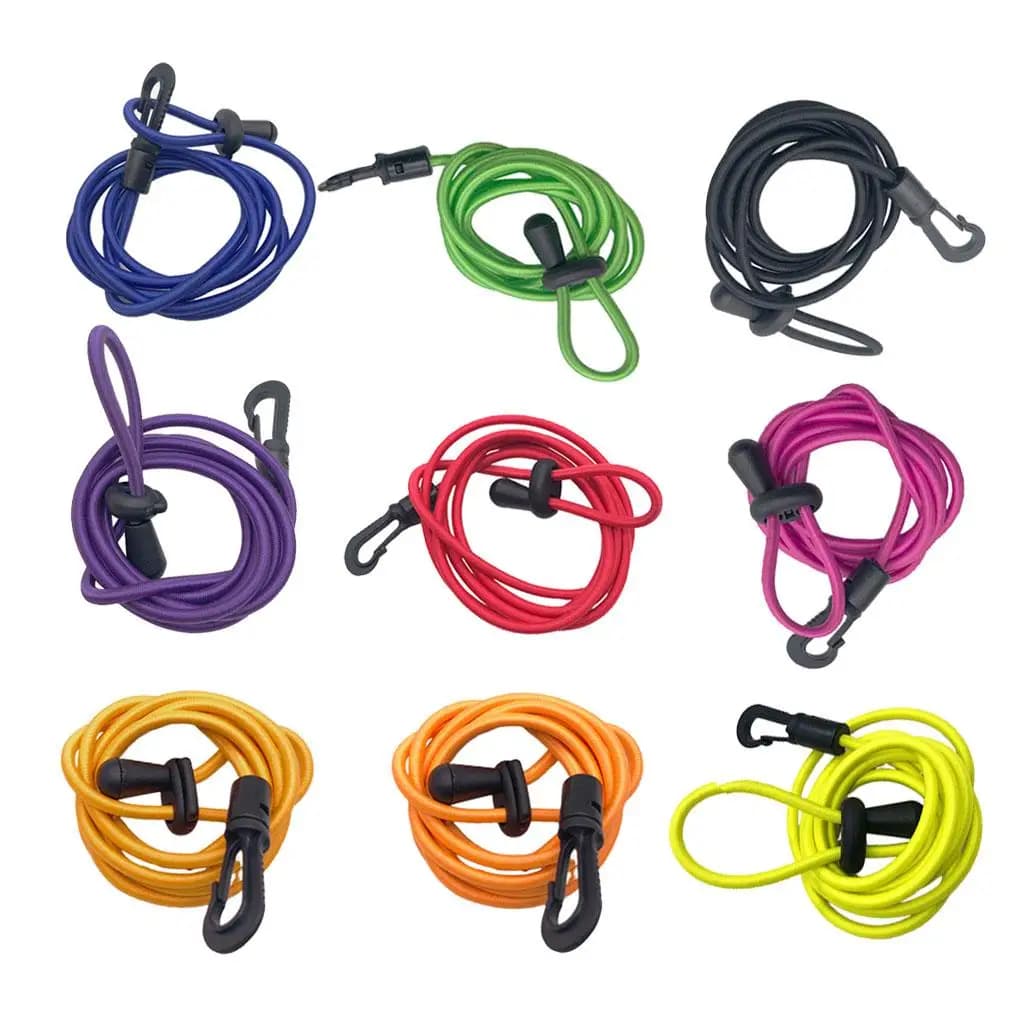 Canoe Kayak Paddle Leash Reflective Elastic Rope Rod Tether Holder Marine Accessories for Recreational Boats