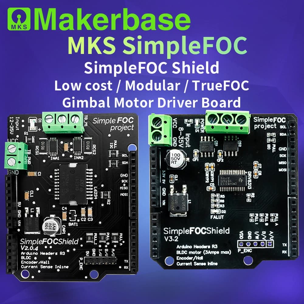 Servo Arduino of the engine controller board Makerbase SimpleFOC Shield V2.0.4 FOC BLDC