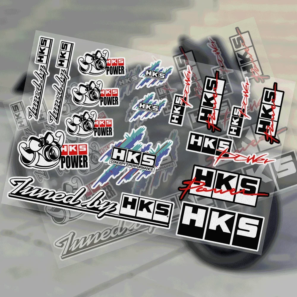 Waterproof reflective stickers for tank and motorcycle helmet, vinyl decals, bicycle and car accessories for H-HKS