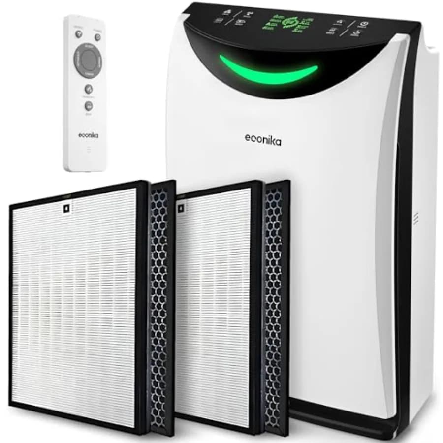 Purificatore d'aria domestico, umidificatore, ionizzatore e luce UV combinati per ambienti di grandi dimensioni fino a 1035 piedi quadrati: filtro HEPA H13, funzionamento ultra silenzioso