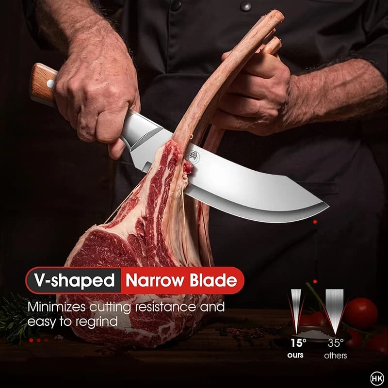 Ultra sharp stainless steel fraction knife, suitable for cutting, grinding and peeling of professional butcher