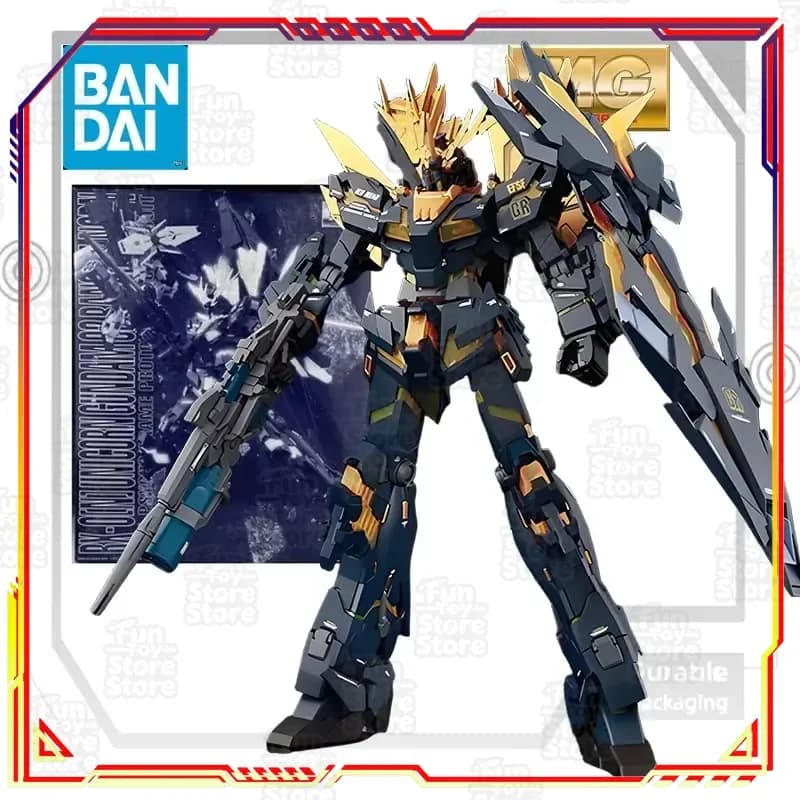 Bandai Gundam Unicorn Banshee MG 1/100 RX-0 UNICORN 02 BANSHEE Model Kit Anime Action Figure Giocattolo da Assemblare Regalo per Ragazzi