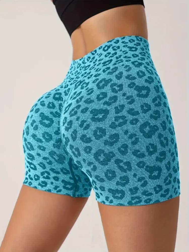 Pantaloncini da yoga a vita alta per donna, leggings fitness, traspiranti e elasticizzati