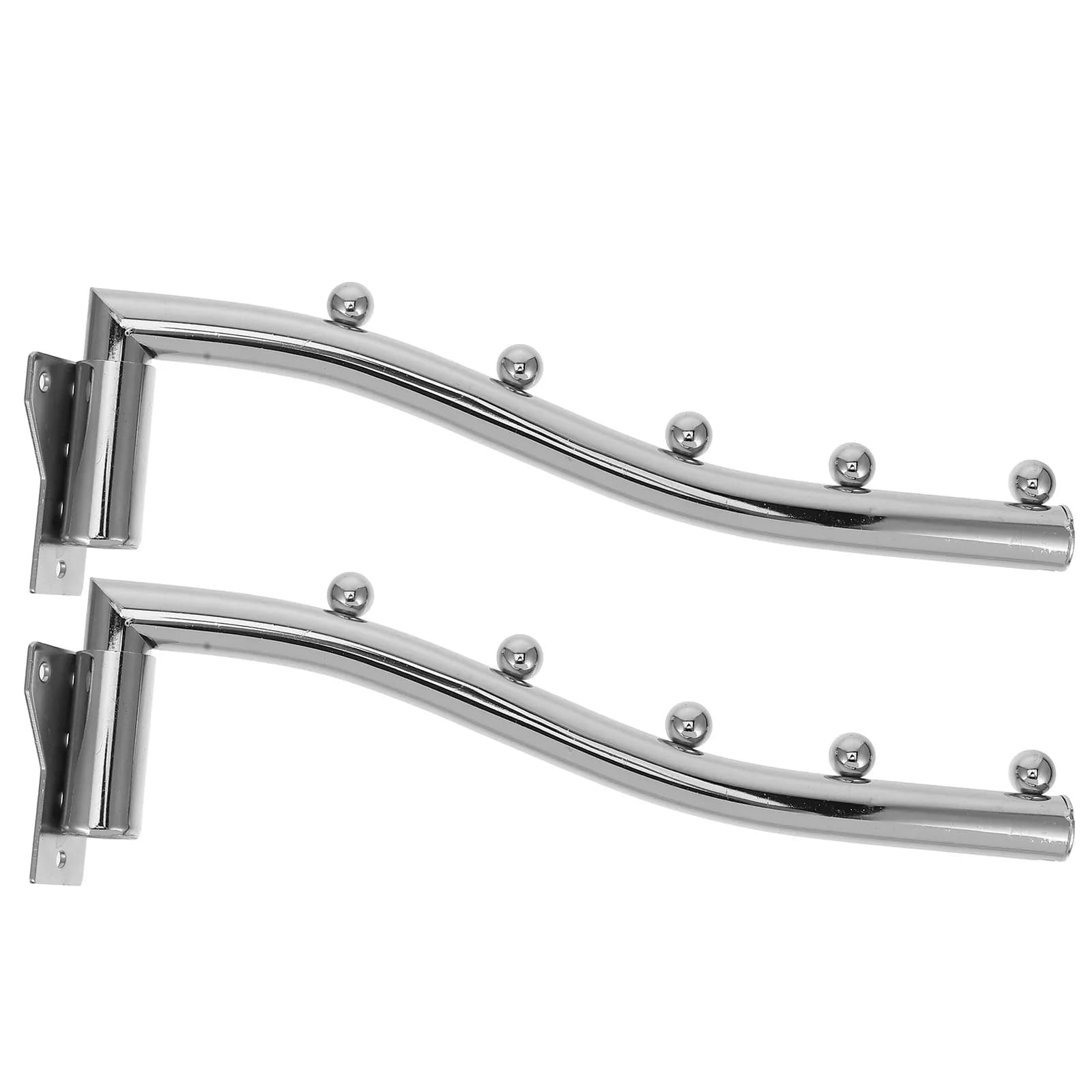 Space Saving Foldable Wall Mounted Clothes Hanger Stainless Steel 360 Degree Rotating Arm Laundry Rack Coat Robe Organizer