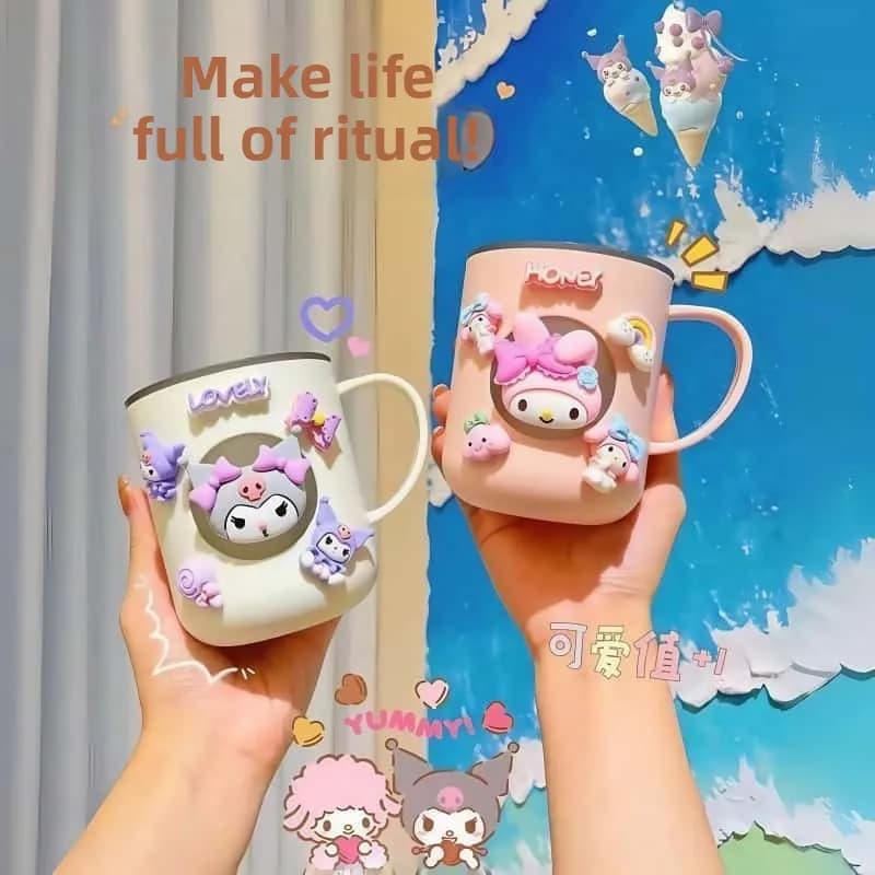 Sanrio Tazza per spazzolino carino Hello kitty Cinnamoroll Tazza per toilette anticaduta per la casa squisita di bell'aspetto creativo all'ingrosso