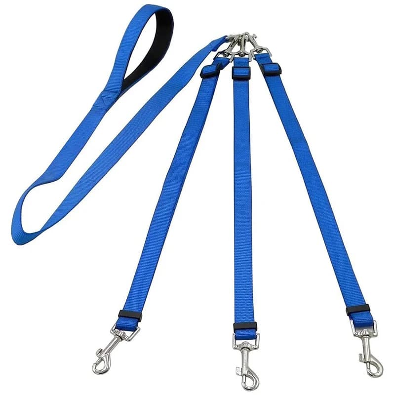 Guinzaglio per cani in nylon resistente 3 in 1 con manico imbottito Guinzaglio per animali domestici a tre vie Piombo staccabile regolabile per cani di taglia piccola, media e grande