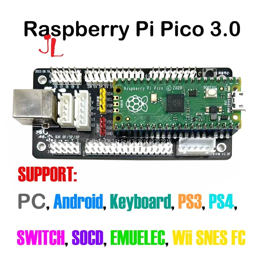 Raspberry Pi Pico 2020/2040 Zero Ritardo Usb Board Encoder, Pc Ps4 PS5 Switch Game Arcade Joystick Hitbox Controller Parts DIY