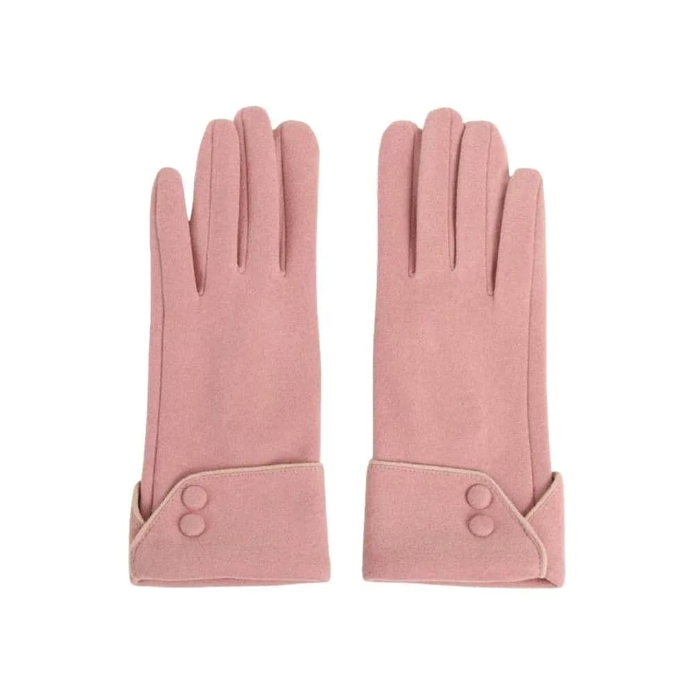 Fashion Button Winter Gloves Fleece Touchscreen Women Gloves Anti Cold Warm Cycling Mittens Outdoor
