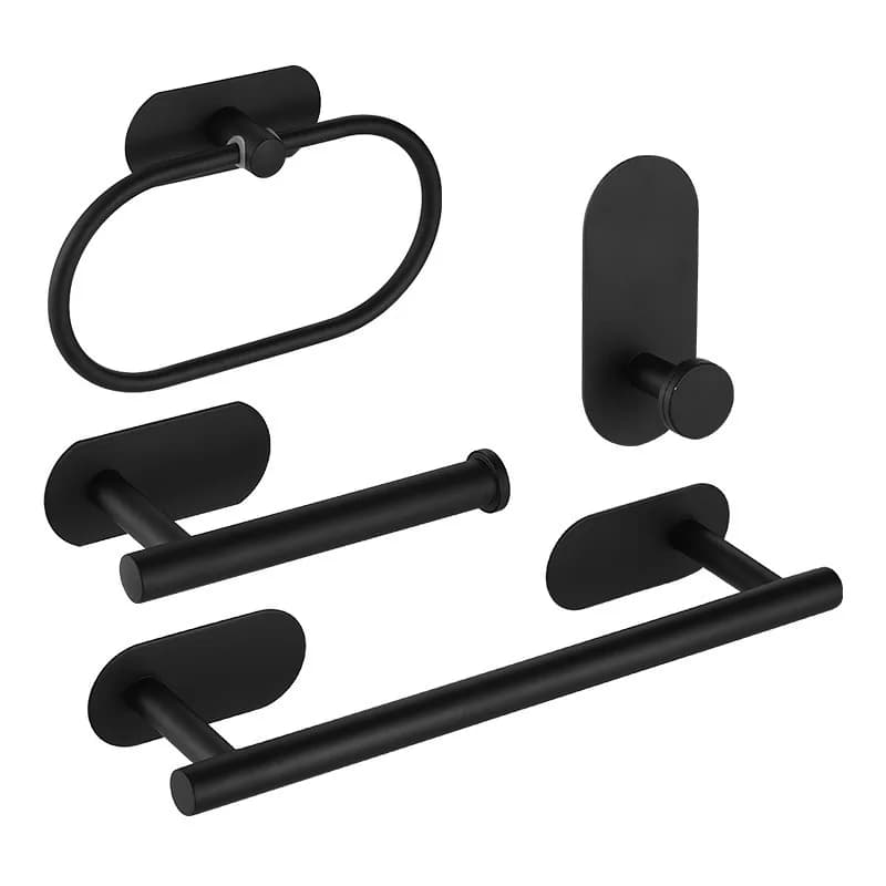 Accessori Hardware per il bagno adesivi portasciugamani porta Dispenser di carta igienica ganci per appendiabiti da parete Set di appendiabiti ad anello per portasciugamani