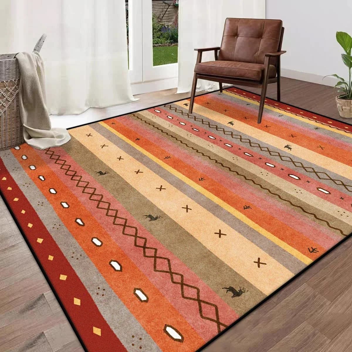 Tappeti in stile nordamericano Tappeti eleganti Soggiorno Camera da letto Tappeto Tappetino da gioco per bambini Tappetino facile da pulire Decorazioni per la casa Regalo