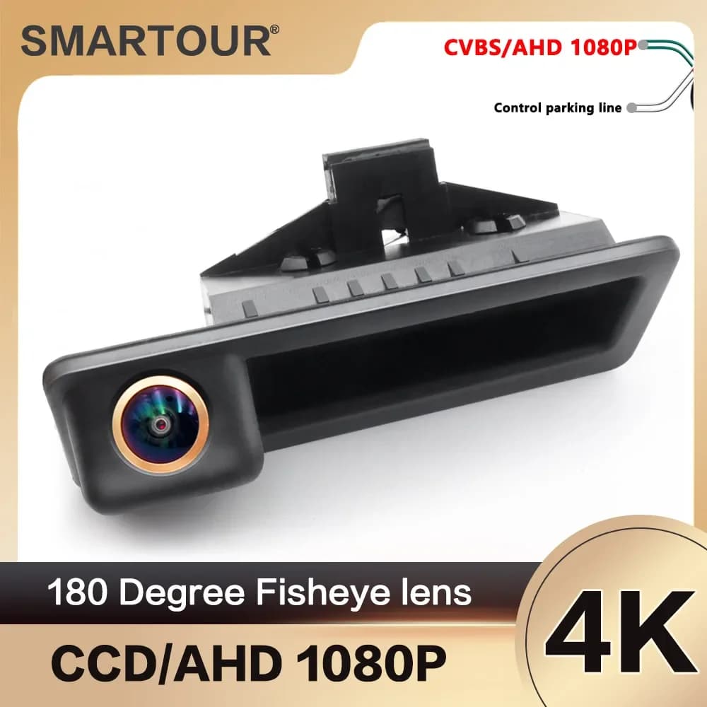 Telecamera posteriore per BMW X1 X3 E39 E53 E82 E88 E84 E90 E91 E92 E93 E60 E61 E70 E71 E72, telecamera di retromarcia AHD 2K con obiettivo fisheye