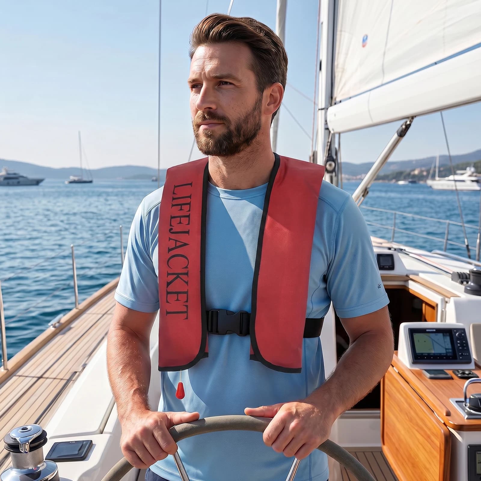 Automatic Inflatable Life Vests with Reflective Strips & Safety Whistle Swim Vests for Water Sports Fishing Rafting Accessories