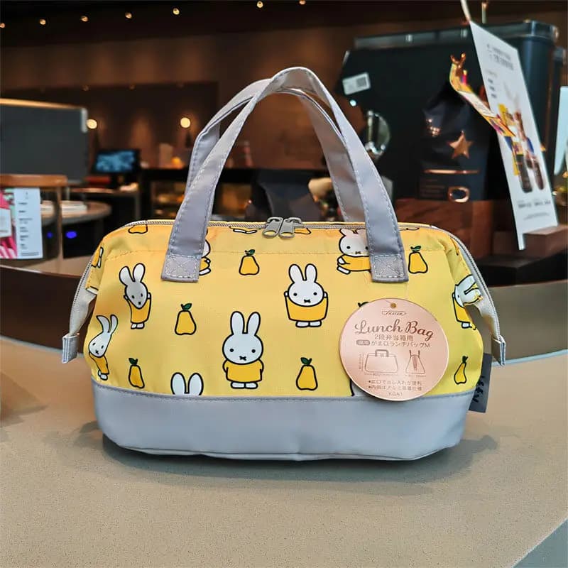 Borsa Termica per Pranzo con Personaggio Miffy, Contenitore Portatile per Alimenti, Ideale per Ufficio, Pendolarismo, Regalo o Giocattolo