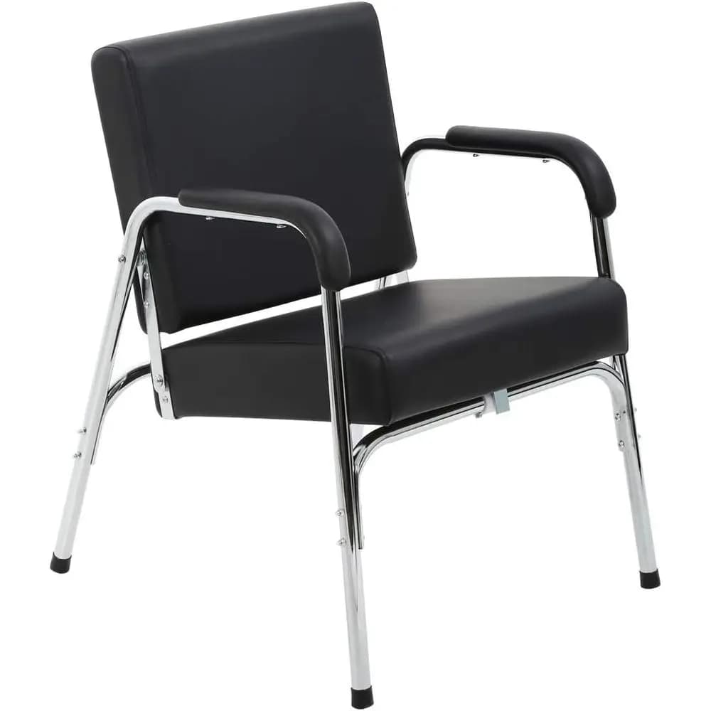 Hydraulic Reclining Barber Chair with Extra Thick Cushion, Portable Salon Chair with Auto-Tilt Back, Heavy Duty Metal Frame & So