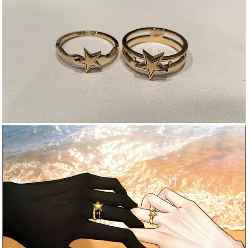 Anello Cosplay Anime The Freak Circus, Anelli Pierrot e Harlequin per Coppie, Gioielli alla Moda, Accessori, Regalo di Compleanno