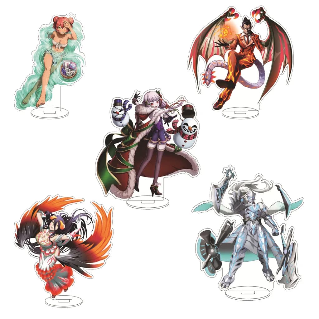 16CM Anime Overlord Albedo Ainz Ooal Gown Shalltear bloodfallen Mare Bello Fiore Cos Acrylic Figure Stand Ornaments Gifts