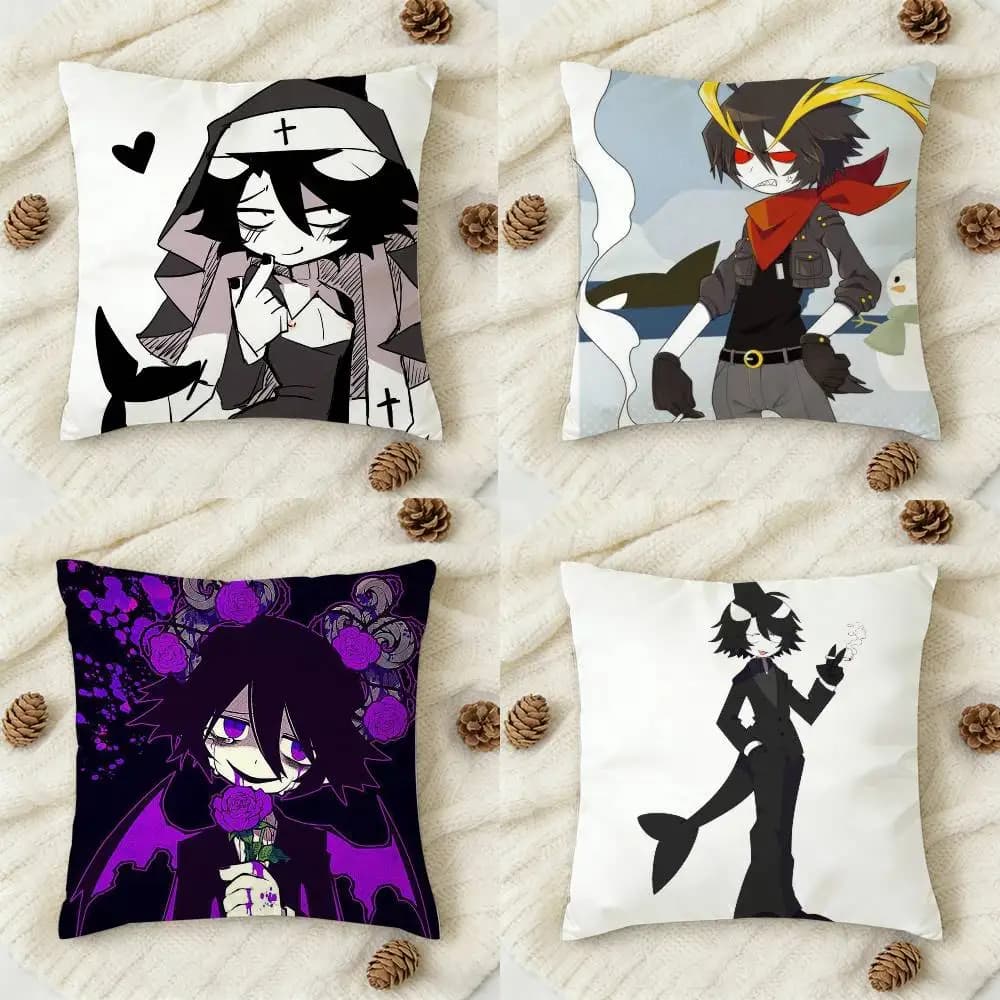 Game O-Okegom Idate Double-sided Printed Square Decorative Cushion Cover for Sofa Living Room Home Decor