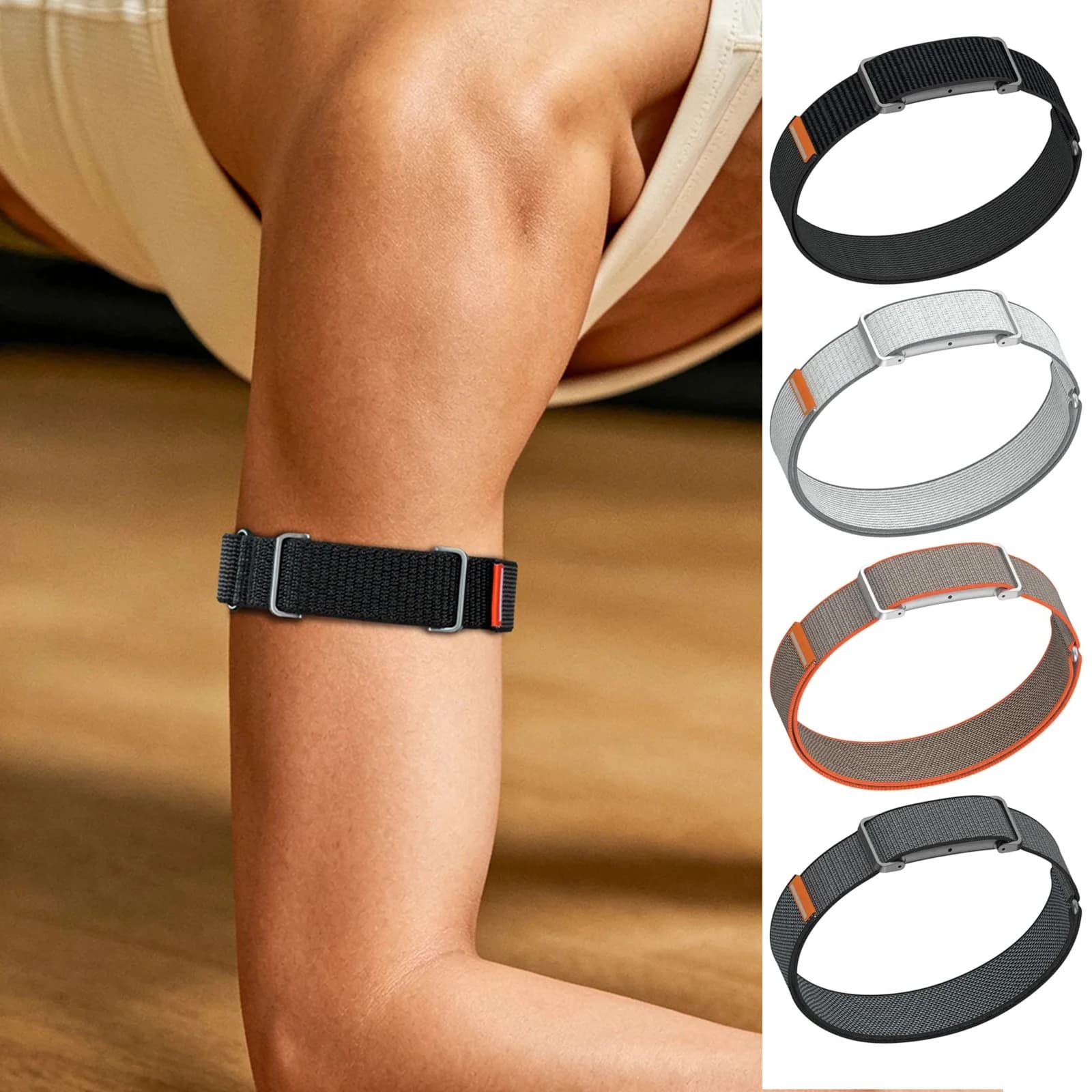 Nylon Weave Arm Band For Google Fitbit Air Soft Breathable Sport Loop Band Bracelet For Google Fitbit Air Adjustable Bicep Strap